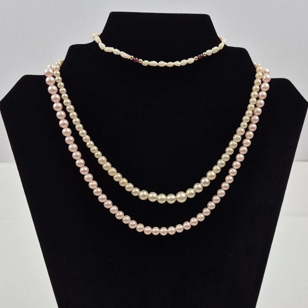 Vtg Pearl Jewelry Lot Necklace 16